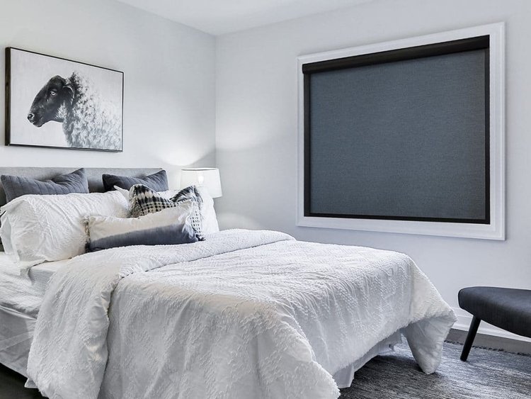 A roller shade with LightGuard 360 channels and top housing
